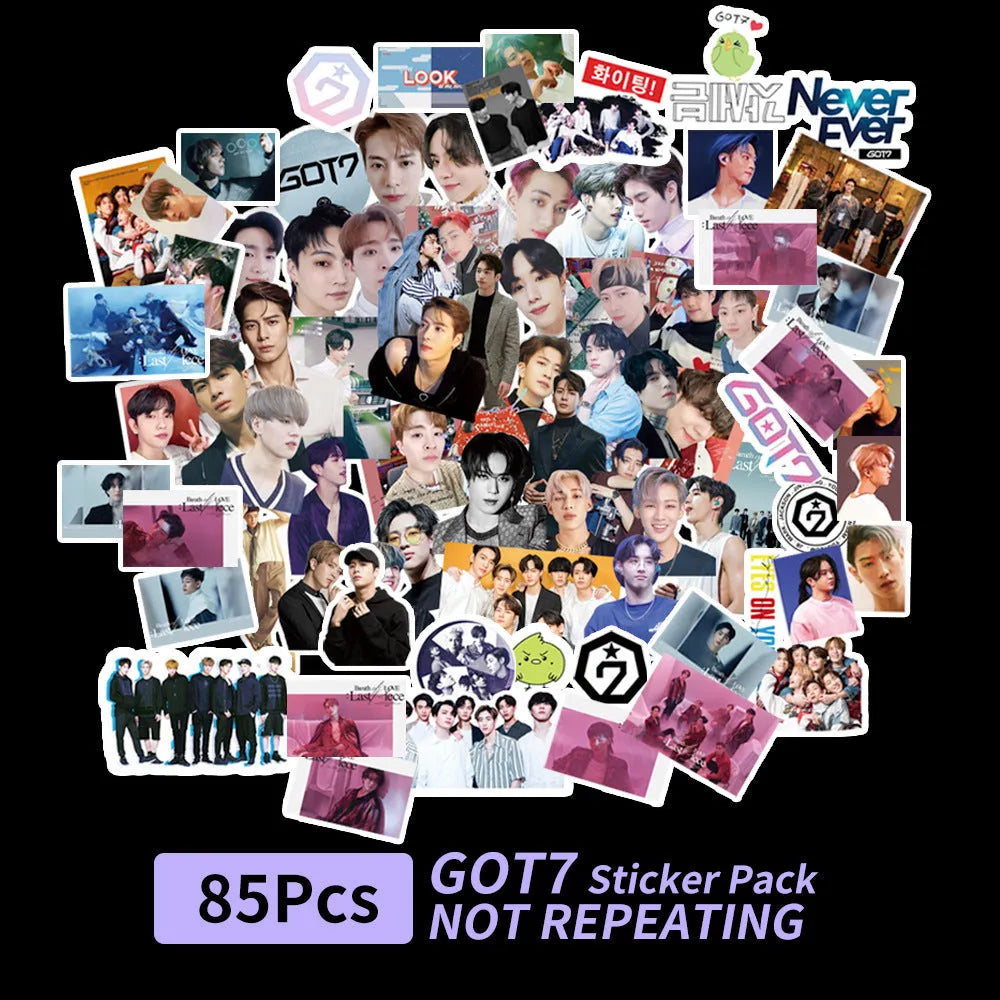 K-pop luggage star stickers featuring EXO NCT127 Stray Kids TWICE designs measuring 6x4 cm