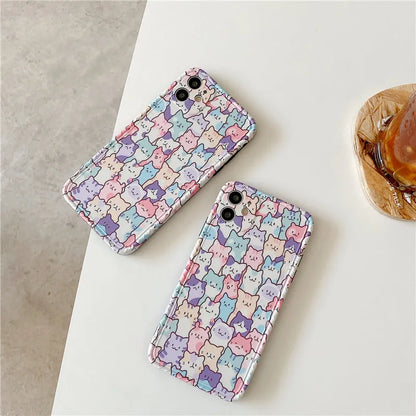 Colourful cartoon TPU protective case for Apple iPhone mobile phone.