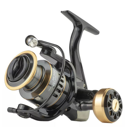 Spinning wheel fishing reel with CNC rocker arm and alloy wire cup for enhanced fishing performance