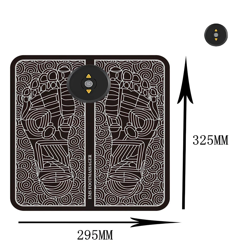 Pink foot massage pad with EMS technology and heat conduction for reflexology