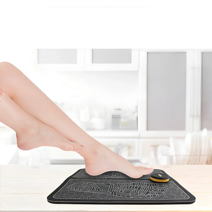Pink foot massage pad with EMS technology and heat conduction for reflexology