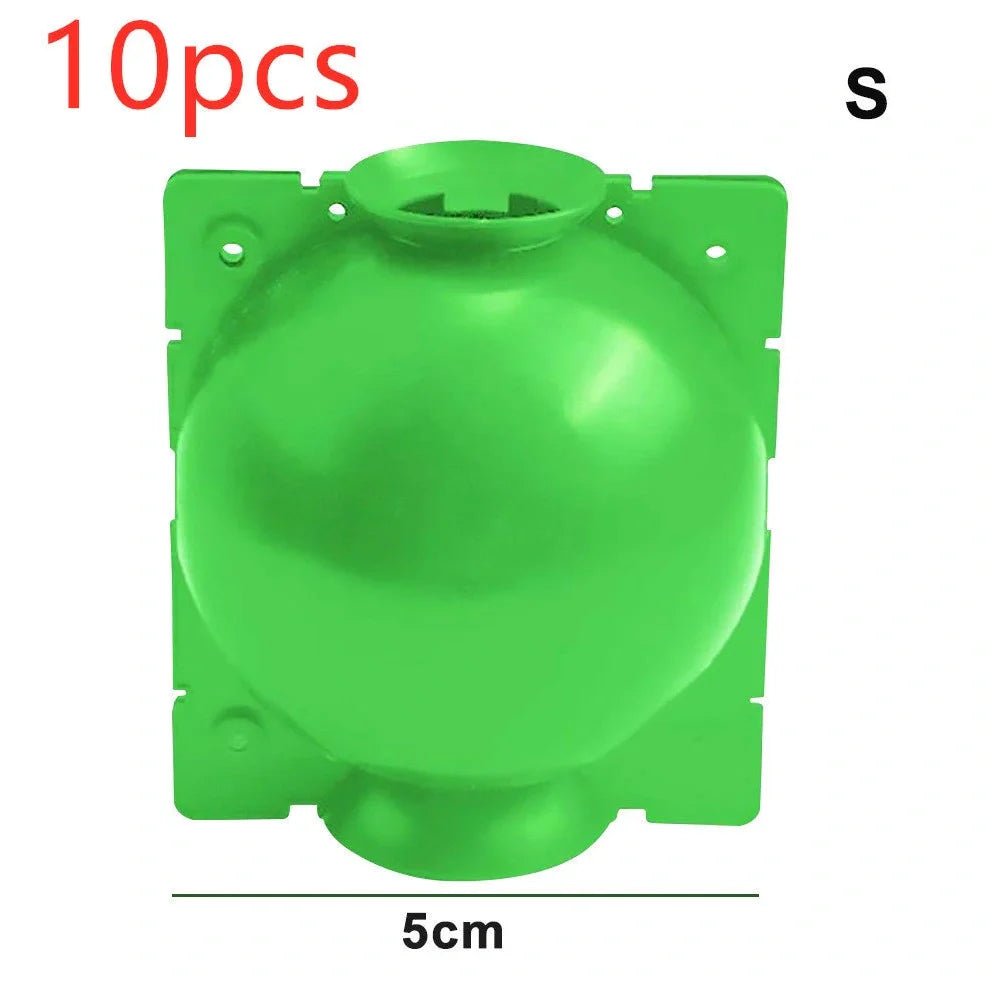 Black PP plastic plant rooting machine box for tree grafting, S size 10cm x 10cm with sealed lid for humidity control