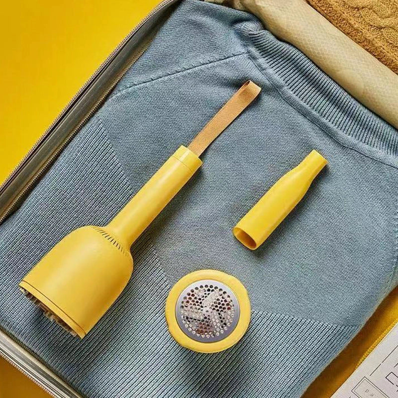 Mini wireless vacuum cleaner with hairball trimmer and USB charging cable