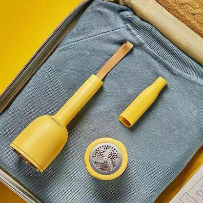 Mini wireless vacuum cleaner with hairball trimmer and USB charging cable