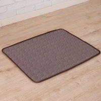 Cooling pet pad for dogs and cats made with heat-resistant fibers for instant cooling relief during summer