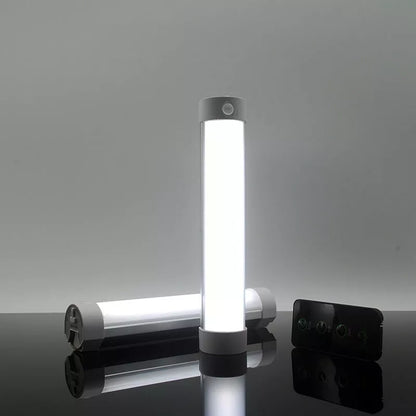 Portable camping light with remote control and strong magnet for outdoor use