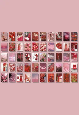 Japanese paper sticker book with 50 different 4x6cm patterns in blue, pink, purple, green, yellow, crimson, and brown colours