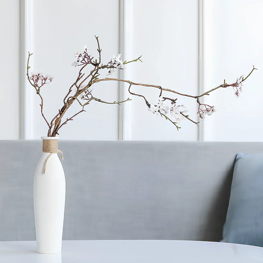 25cm ceramic vase with artificial flower arrangement in modern design