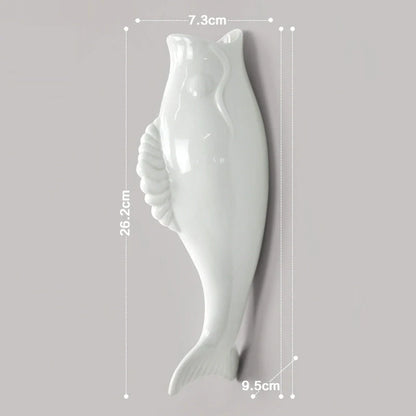 Modern ceramic goldfish wall vase for elegant home and office decor
