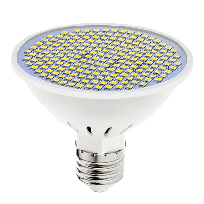 E27 LED lamp cup with 300 SMD beads showing PC construction and E27 fitting for indoor household lighting