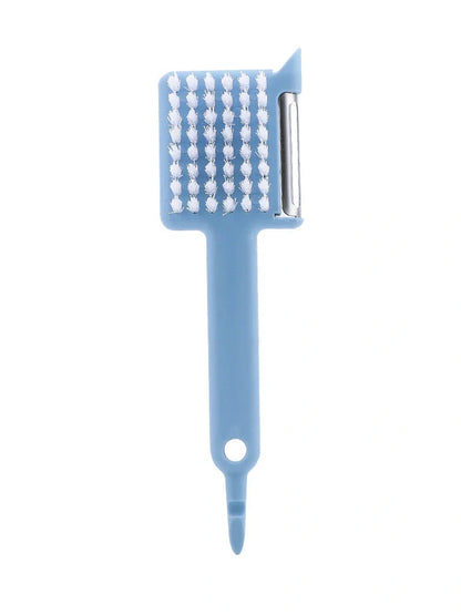 Multifunctional kitchen tool for peeling, brushing, opening, and grinding