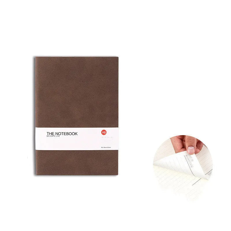 Solid colour thickened cover college notebook in green, available in A5, A6 and B5 sizes