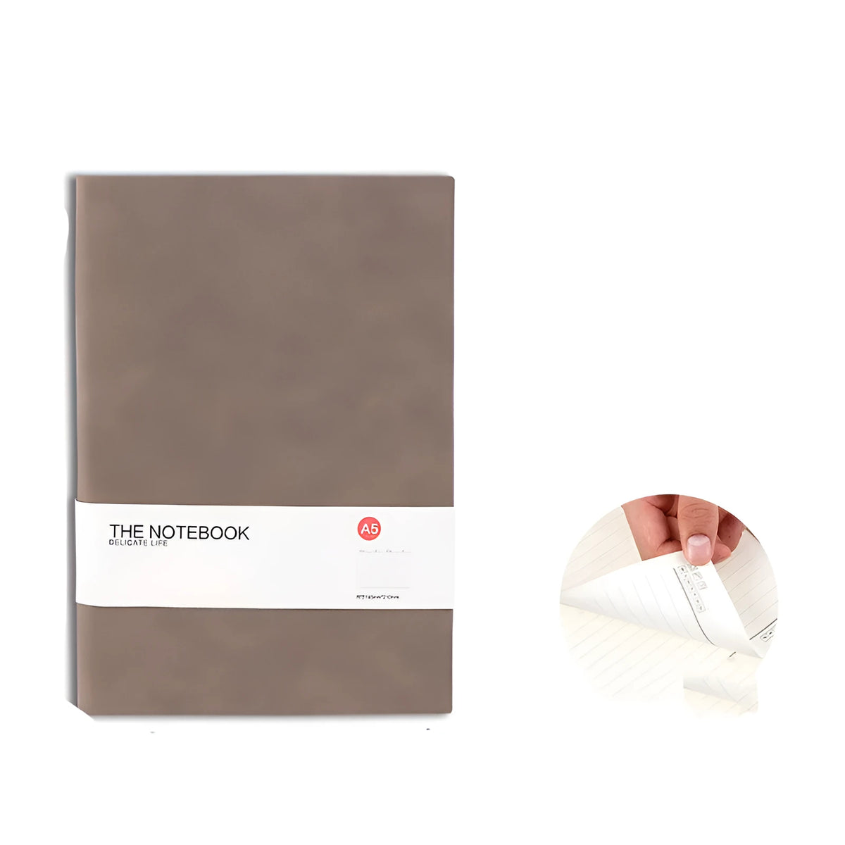 Solid colour thickened cover college notebook in green, available in A5, A6 and B5 sizes