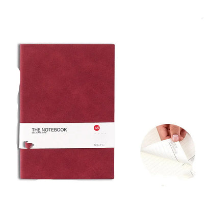 Solid colour thickened cover college notebook in green, available in A5, A6 and B5 sizes
