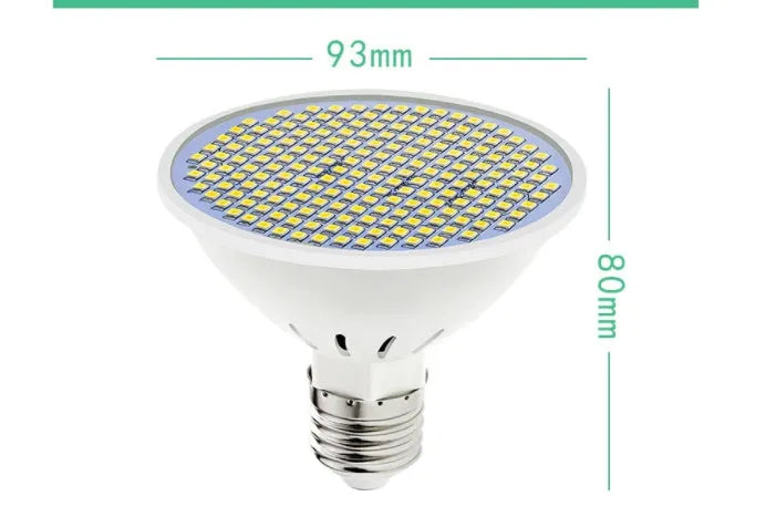 E27 LED lamp cup with 300 SMD beads showing PC construction and E27 fitting for indoor household lighting