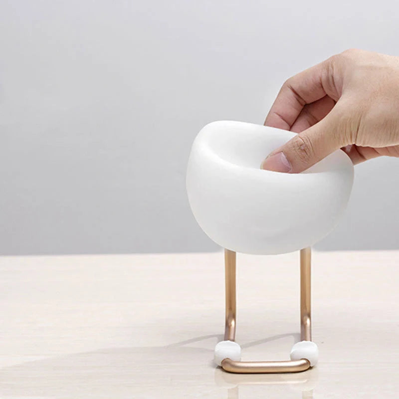 D20 Silicone Nightlight in elegant white with wireless charging feature