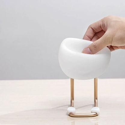 D20 Silicone Nightlight in elegant white with wireless charging feature