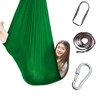 Kids' cotton hammock swing in various colors, designed for relaxation and sensory therapy