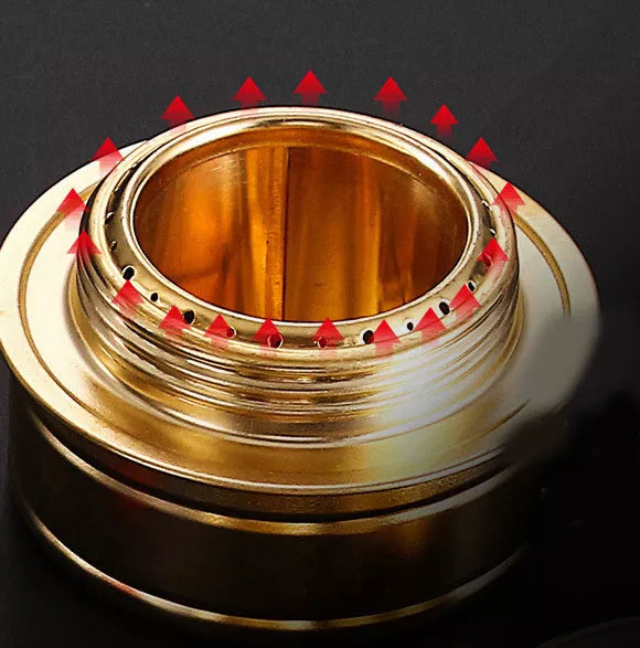 Alocs Alcohol Stove Set with optional kettles for outdoor cooking