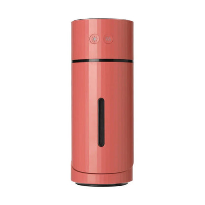Compact USB powered humidifier with adjustable 90-degree mist direction, colorful night light, and whisper-quiet ultrasonic technology