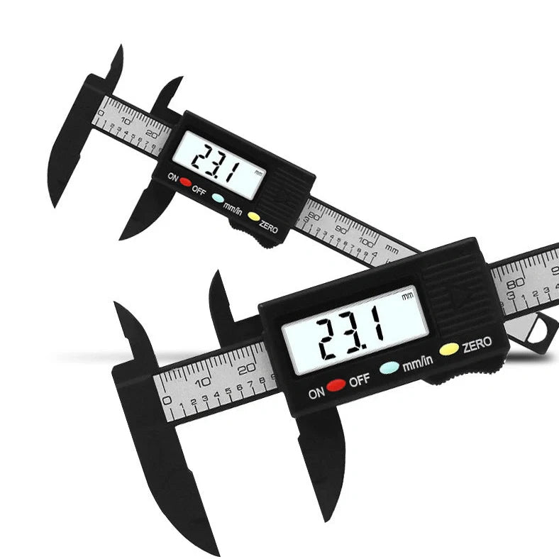 Digital vernier caliper showing 240mm length with digital display and measuring jaws