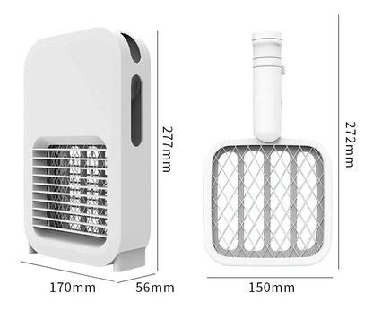 2-in-1 LED mosquito killer lamp and racket with USB charging