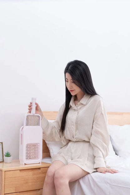 2-in-1 LED mosquito killer lamp and racket with USB charging