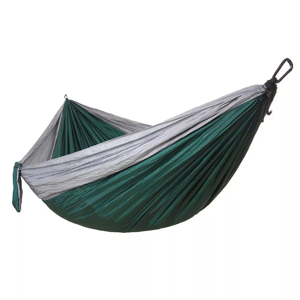 Portable Nylon Parachute Double Hammock for outdoor camping and backpacking