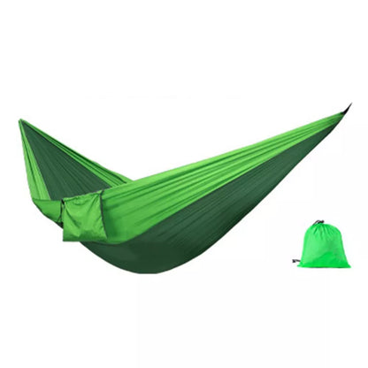 Portable Nylon Parachute Double Hammock for outdoor camping and backpacking