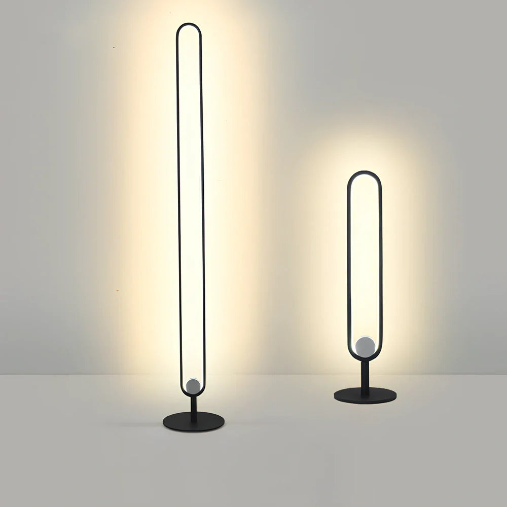Double pole floor lamp with remote control and three colour temperature settings, 51cm height