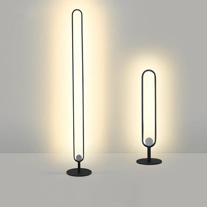 Double pole floor lamp with remote control and three colour temperature settings, 51cm height
