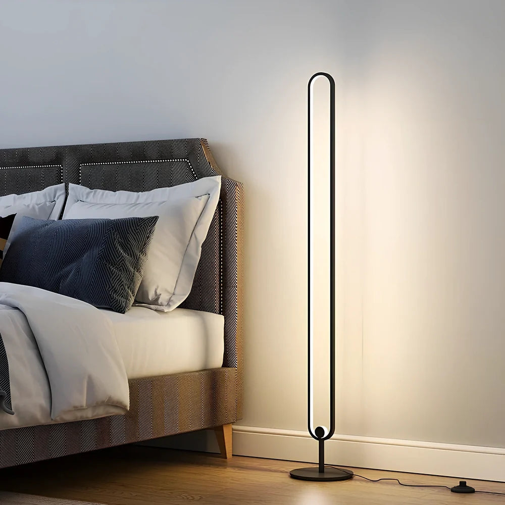 Double pole floor lamp with remote control and three colour temperature settings, 51cm height