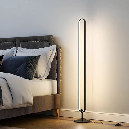 Double pole floor lamp with remote control and three colour temperature settings, 51cm height