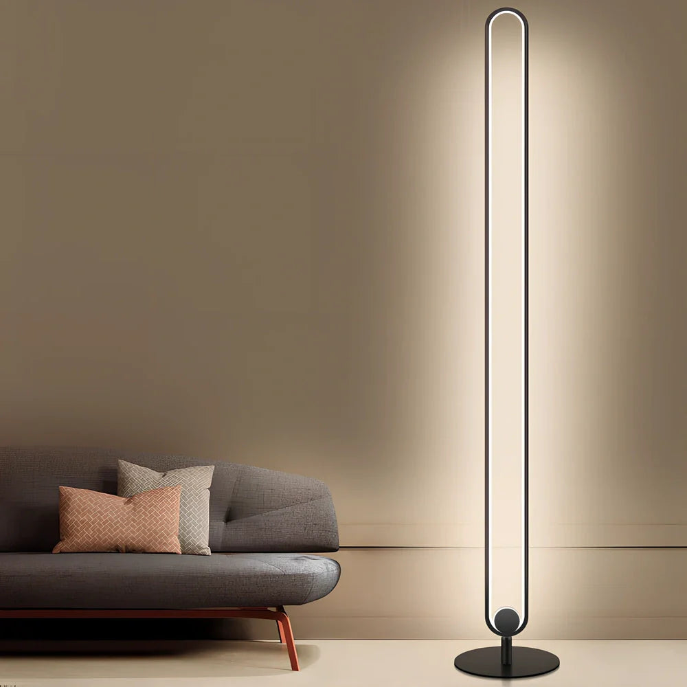 Double pole floor lamp with remote control and three colour temperature settings, 51cm height