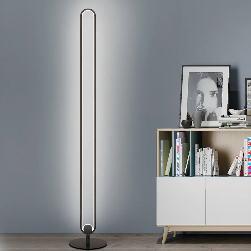 Double pole floor lamp with remote control and three colour temperature settings, 51cm height