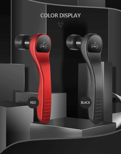 USB Mini Fascia Gun in black and red for muscle relaxation