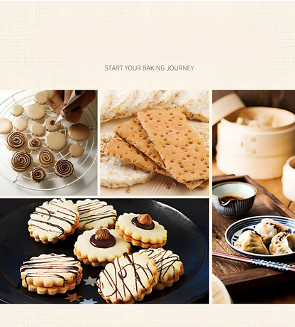 Zinc alloy dim sum pastry mould with 8cm round cutter for biscuit patterns