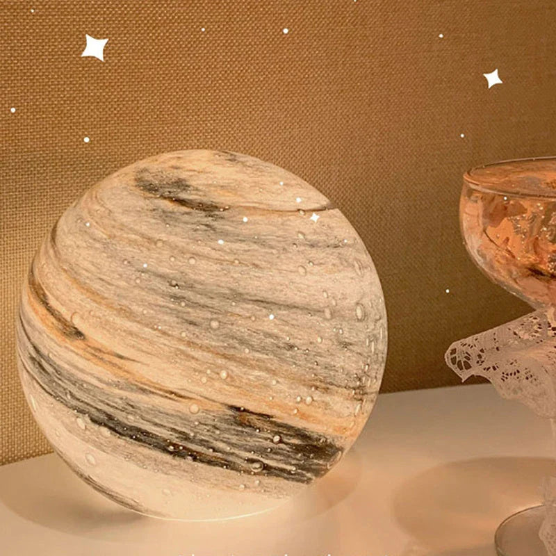 Mesmerizing Celestial Lamp with 3D planet display and customizable lighting modes for enchanting home decor