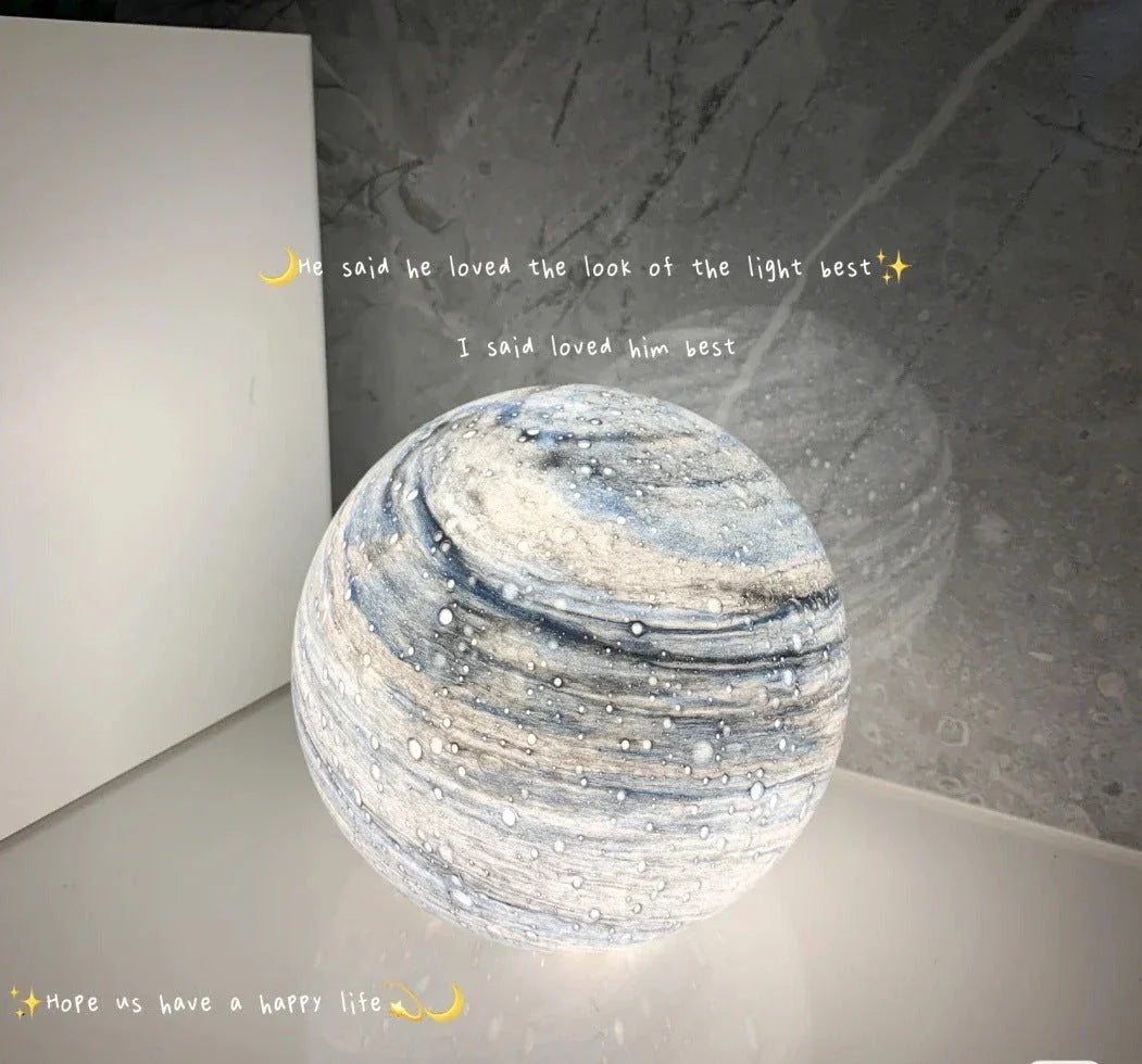 Mesmerizing Celestial Lamp with 3D planet display and customizable lighting modes for enchanting home decor