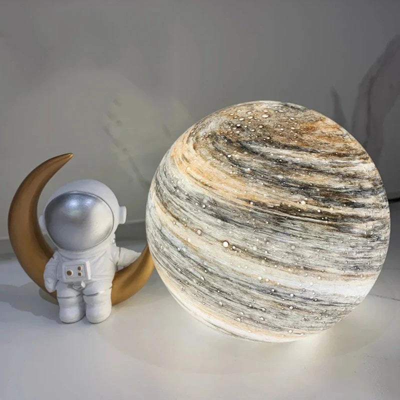 Mesmerizing Celestial Lamp with 3D planet display and customizable lighting modes for enchanting home decor