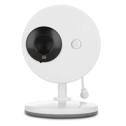 White 3.5 inch wireless baby monitor with camera showing night vision and temperature display