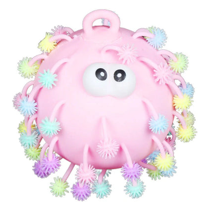 Glow Flash Ball kids toy with LED lights in large snowflake mixed color