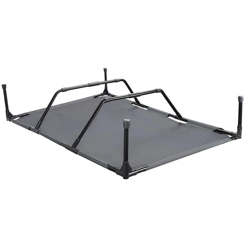 Large Outdoor Pet Camping Bed Elevated Dog Bed Kennel All Seasons Easy Cleaning Stainless Steel Frame Dark Grey L XL Sizes