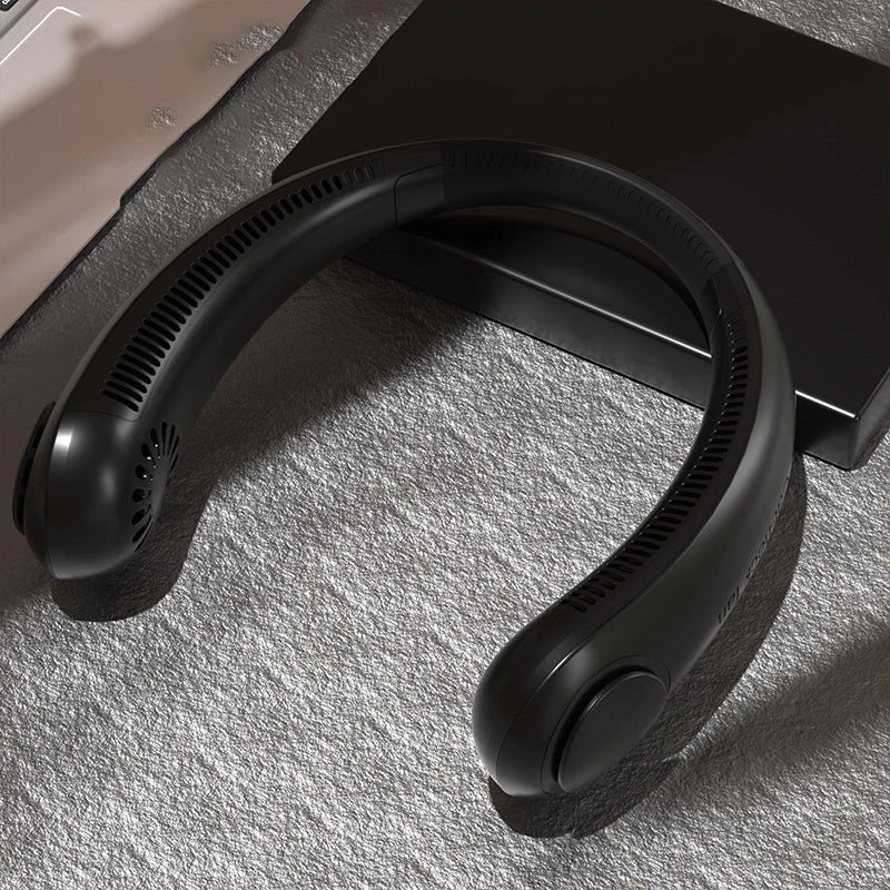 Leafless Hanging Neck Fan in various colors with USB charging port