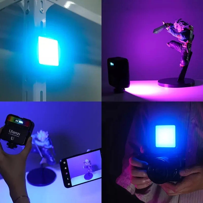 Ulanzi VL49 Mini RGB Fill Light with adjustable brightness and color temperature