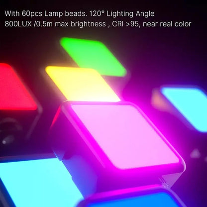 Ulanzi VL49 Mini RGB Fill Light with adjustable brightness and color temperature