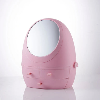 Compact LED makeup mirror with USB charging option, 35 * 18 * 28 cm
