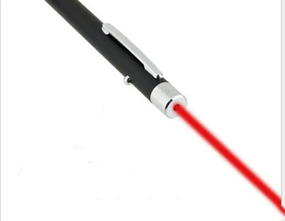 Black red laser pointer pen for presentations showing length of 13.5cm