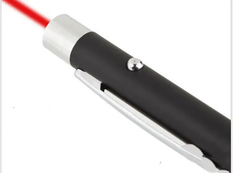 Black red laser pointer pen for presentations showing length of 13.5cm