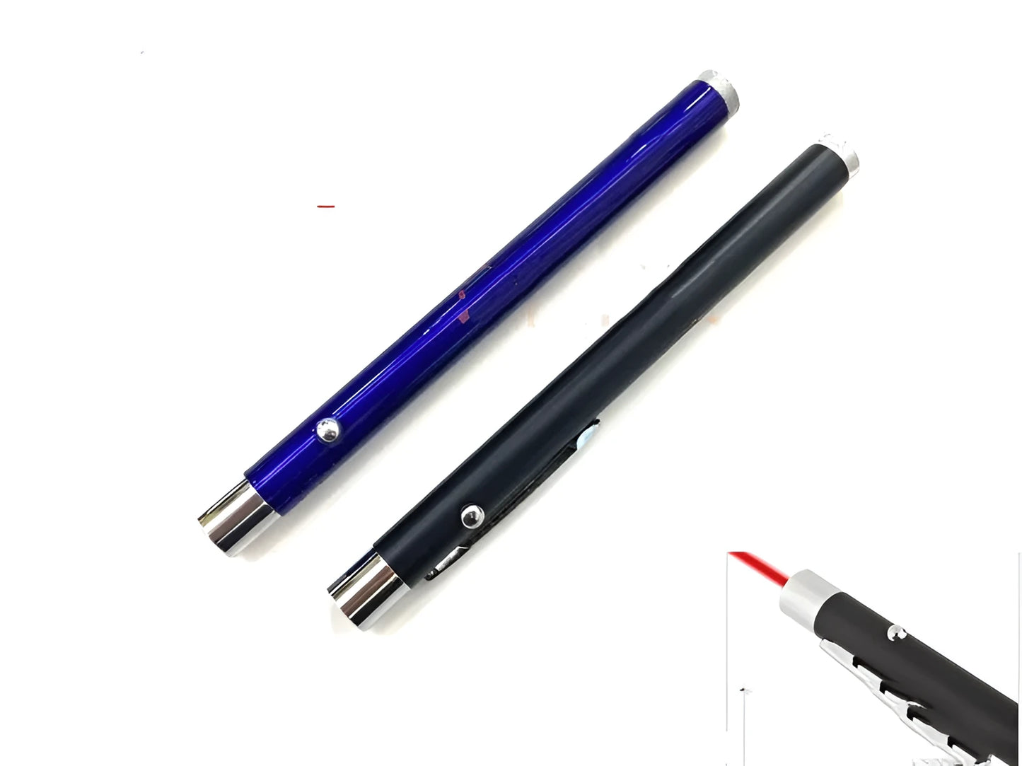 Black red laser pointer pen for presentations showing length of 13.5cm